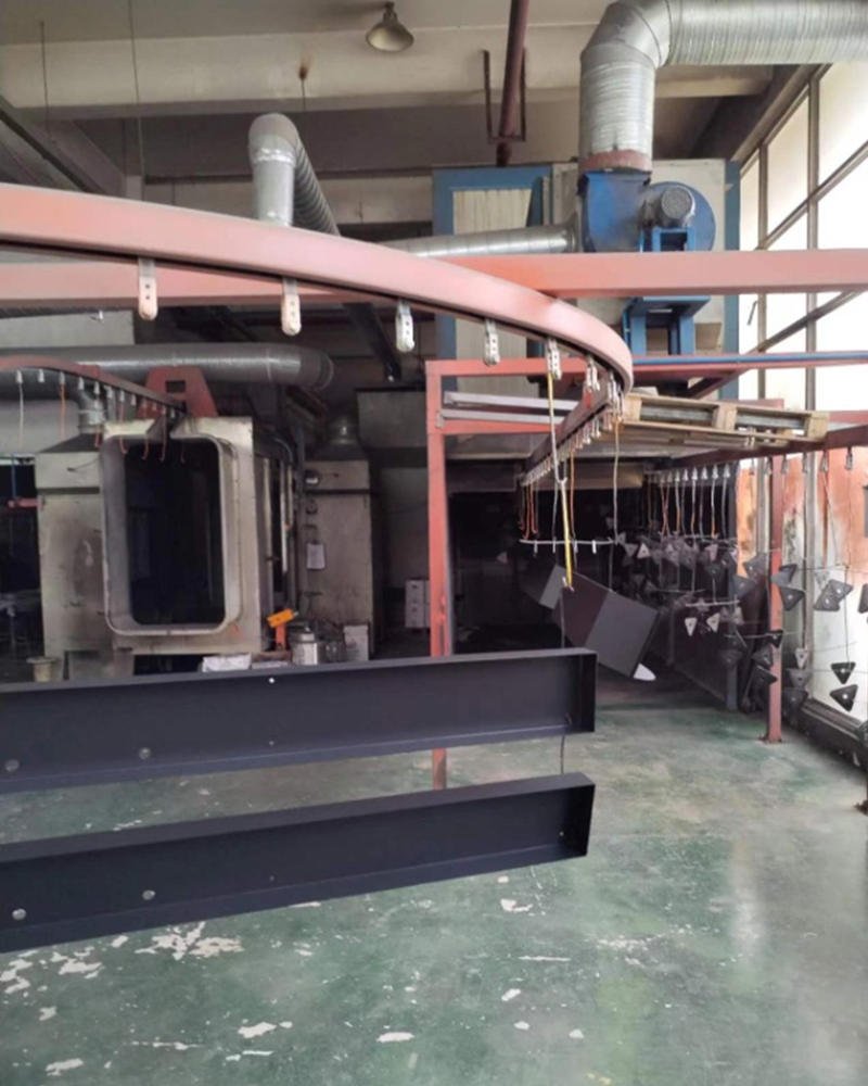 One automatic powder spraying line